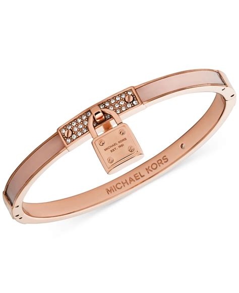 michael kors rose gold bangle|michael kors bracelet with lock.